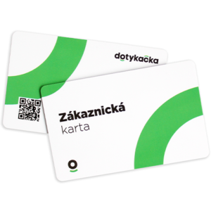 Zákaznická karta s RFID čipem a čárovým kódem